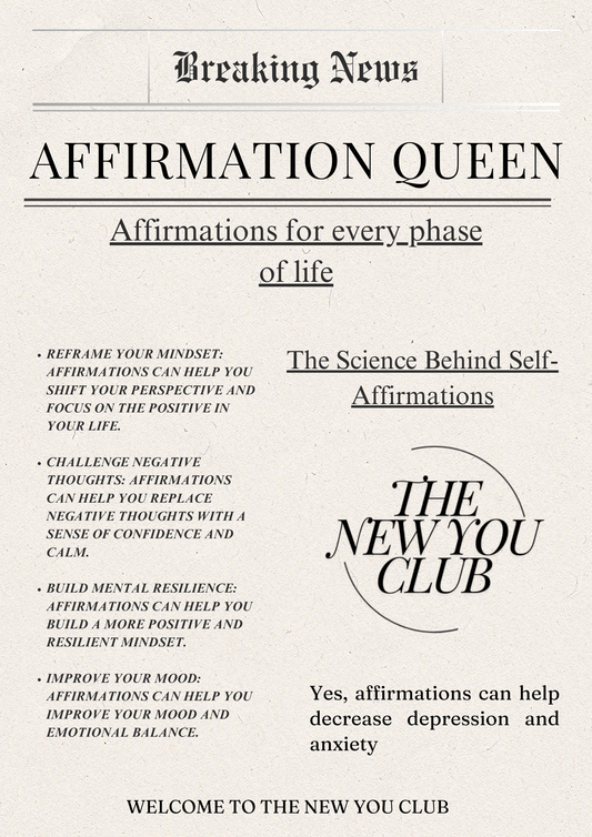 Affirmation Queen PDF workbook 13 pages