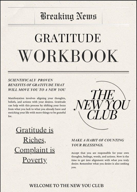 Gratitude 8 page Work book PDF